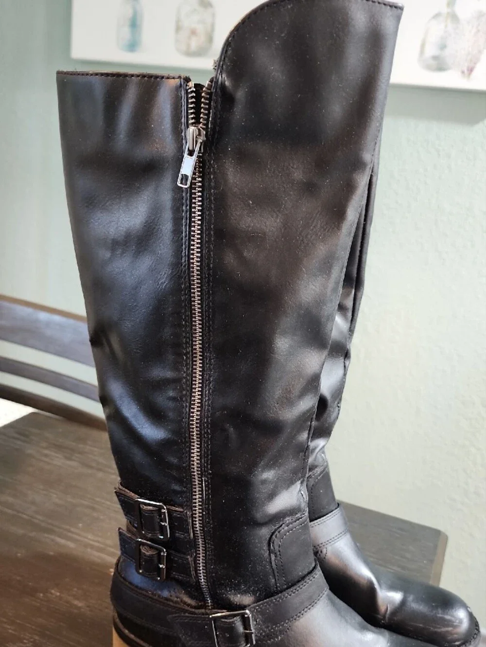 Classic Black Knee-High Womens Boots
